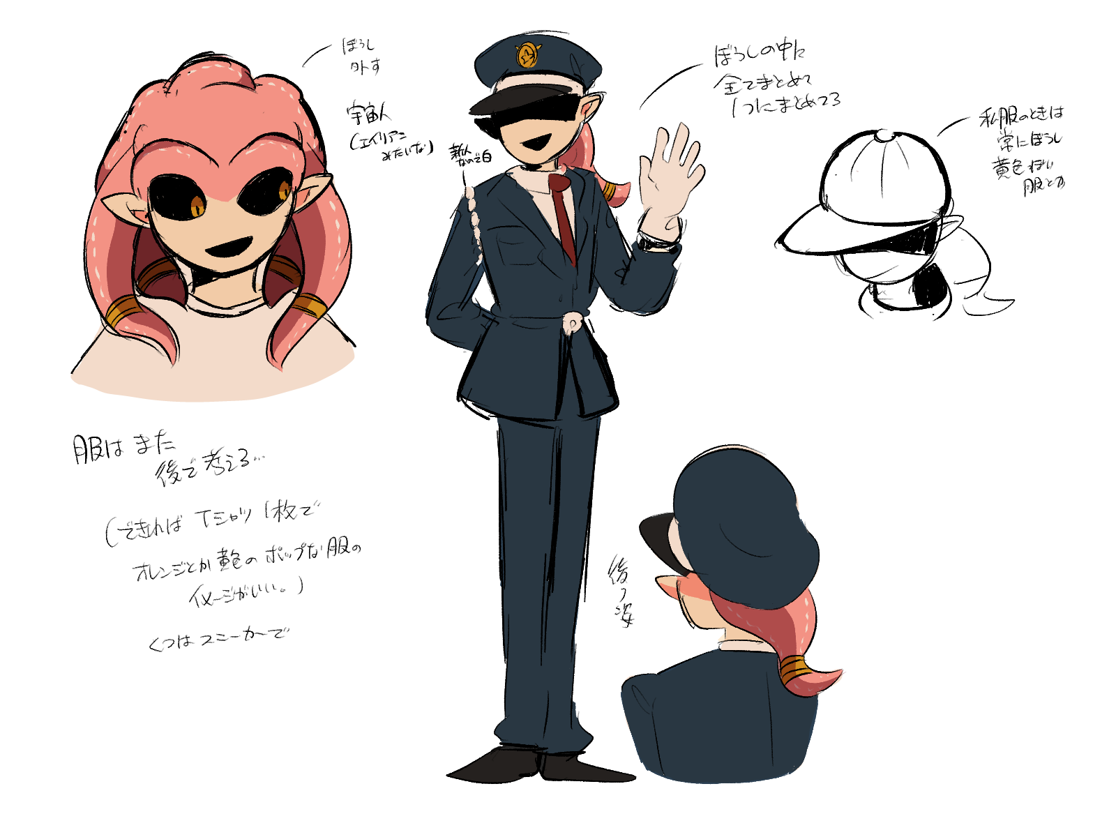 一時期「生き残りの恐竜たち」で性欲をテーマにした漫画に出したキャラクター。<br>
    ですがまだ作品全体の設定や今後の展開がブレブレでまとまっていなかったため一旦その漫画はお蔵入りにしました。<br>
    だけど普通に彼はお気に入りでまたいつかちゃんとした形で出していきたいキャラなので、今は作品全体の設定や今後の展開をいちから練ってます…