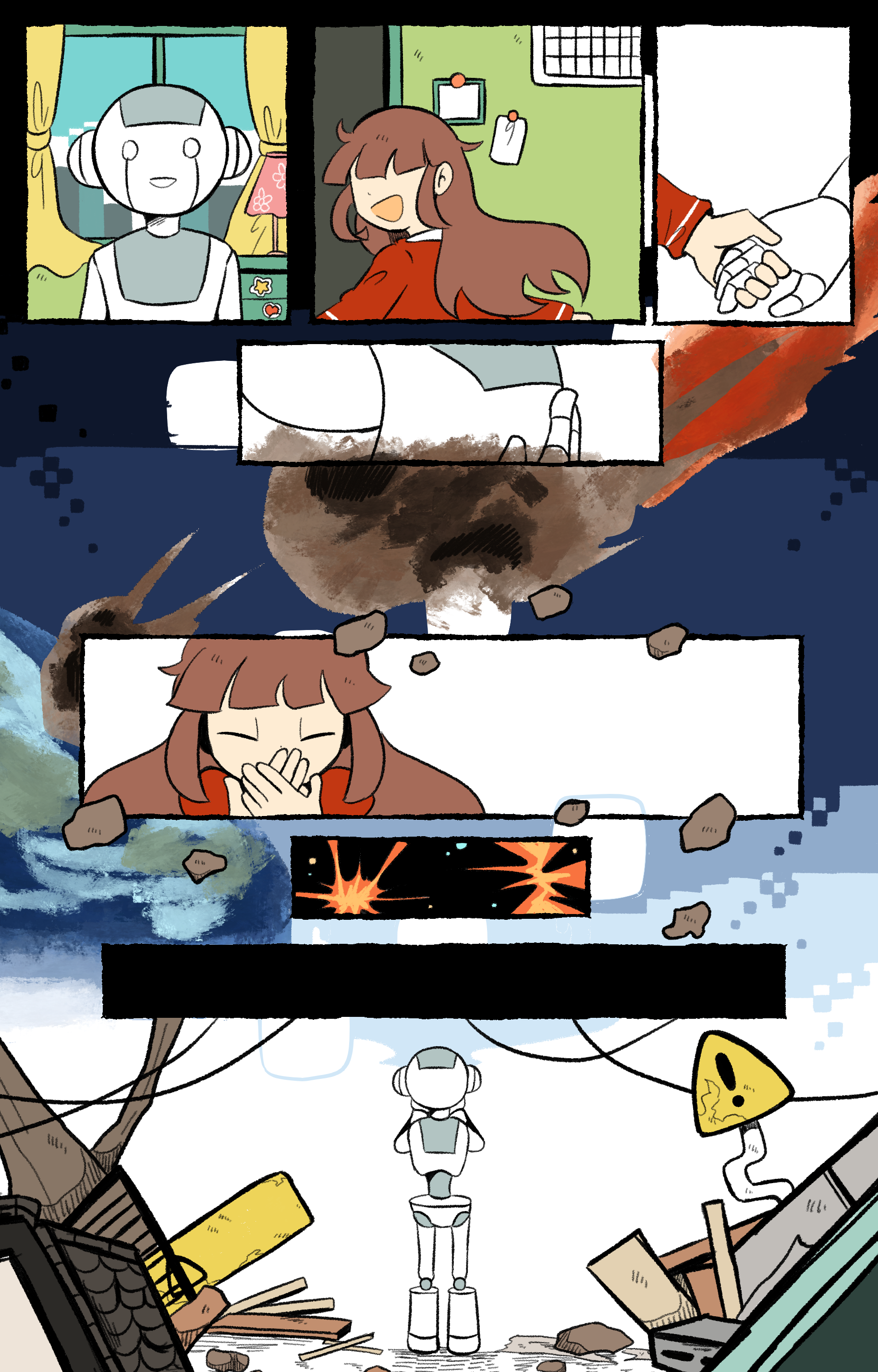 ③下塗り(一番地獄)<br>
      色分けがとにかく大変なので毎回何でフルカラーで漫画を描いているんだと自分を呪いたくなりますが、その分完成した時の達成感は大きいため頑張ってます。